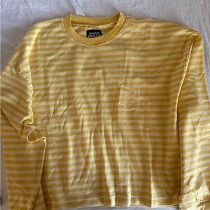 Daily Drills Yellow Striped Long Sleeve Tee